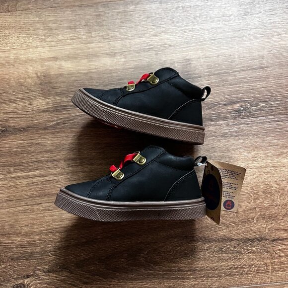 NWT Oomphies Boys Adrian Black/Red Mid Boots Sz 7 - Picture 7 of 9